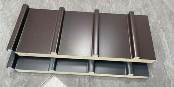 Panel de techo de sándwich duradero con paneles de gran pared de longitud personalizada
