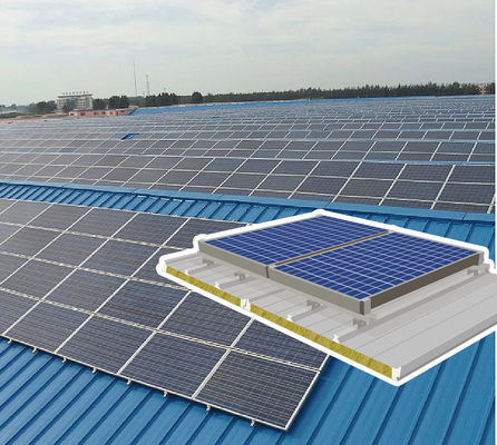 Vidrio PU Panel de techo fotovoltaico de núcleo de lana anchura de 1000 mm para estructuras resistentes a las intemperie