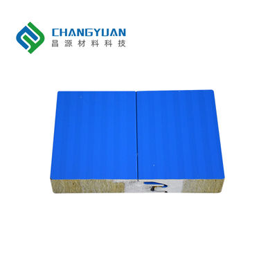 Panes de pared impermeables a fuego de 75 mm de lana de roca Sándwich Solución perfecta para el aislamiento de edificios